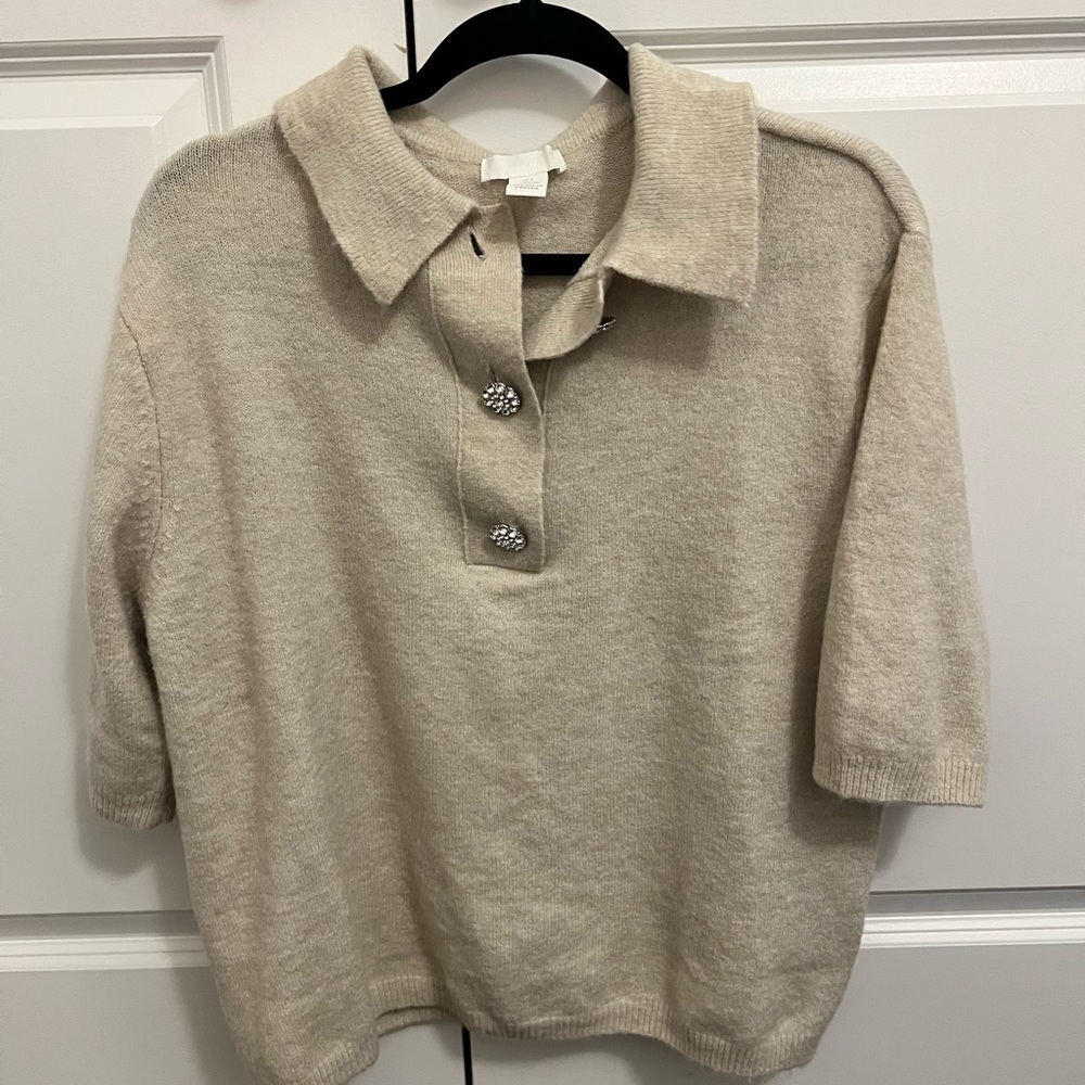 H&am sweater with jewel buttons